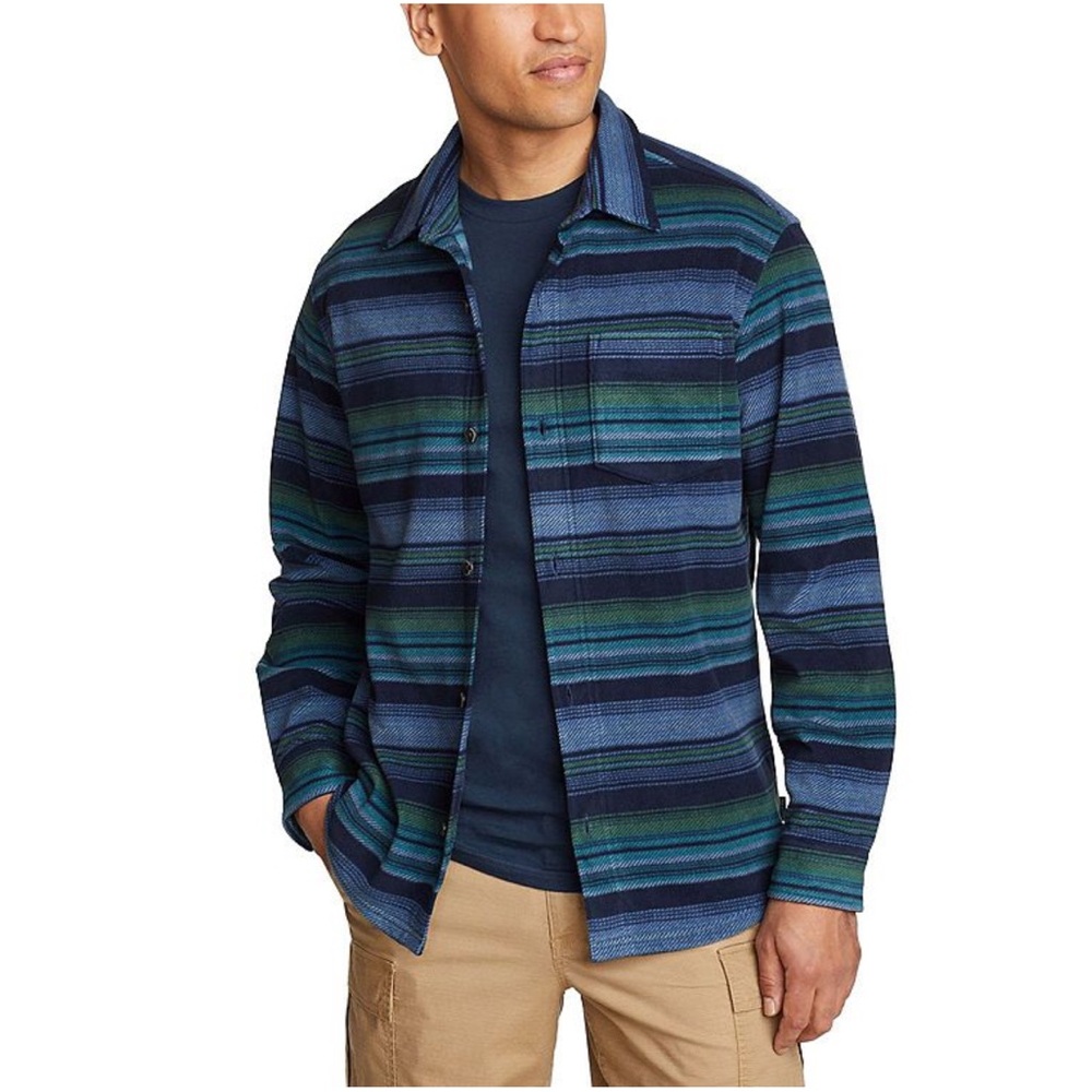 Men's Eddie Bauer Fast Fleece Long Sleeve Shirt , Size L